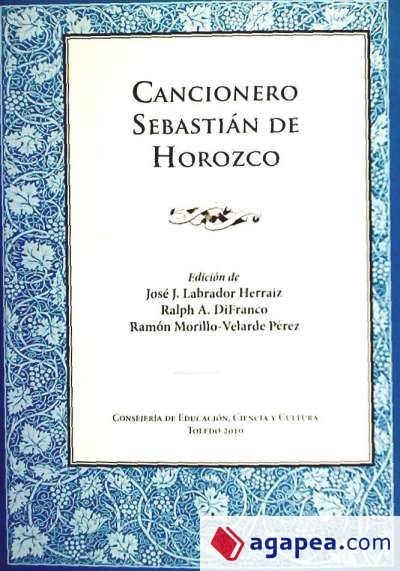 CANCIONERO SEBASTIAN DE HOROZCO