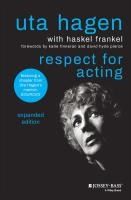 Portada de Respect for Acting: Expanded Version