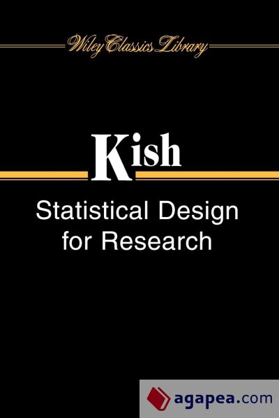 Statistical Design For Research WCL P