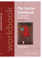 Portada de The Syntax Workbook: A Companion to Carnie's Syntax