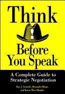 Portada de Think Before You Speak