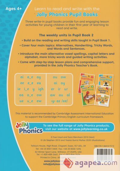JOLLY PHONICS PUPIL BOOK 2: IN PRECURSIVE LETTERS - SARA WERNHAM; SUE ...