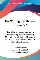 Portada de The Writings of Thomas Jefferson V20: Co