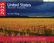 Portada de United States of America Weather Almanac 2025 (Hardback)