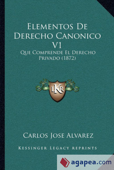 Elementos De Derecho Canonico V1