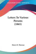 Portada de Letters To Various Persons (1865)