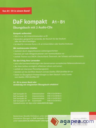 DaF Kompakt - Nivel A1-B1 - Cuaderno de ejercicios + 2 CD (Edición en un solo volumen)