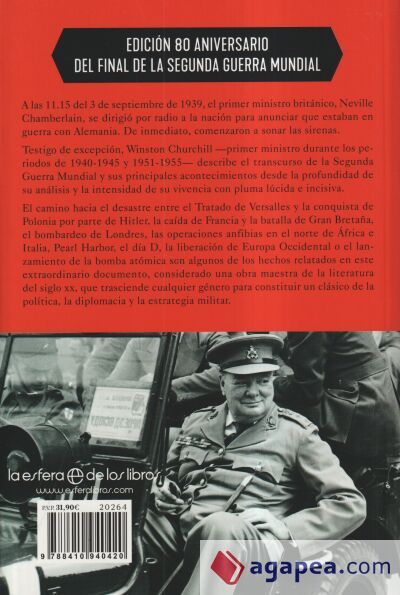 La segunda guerra mundial(Churchill). Edici&oacute;n 80 Aniversario