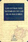 LAS LETRAS MÁS NOTABLES .DE LAS ISLAS BALEARES