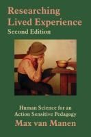 Portada de Researching Lived Experience, Second Edition: Human Science for an Action Sensitive Pedagogy