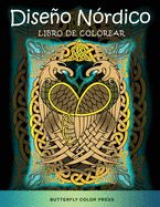 Portada de Diseño Nórdico Libro de Colorear: Libro de Colorear con Diseños Fantásticos para Adultos