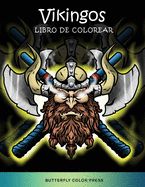 Portada de Vikingos Libro de Colorear: Libro de Colorear con Diseños Fantásticos para Adultos