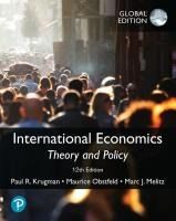 Portada de INTERNATIONAL ECONOMICS:THEORY AND POLICY.(12TH EDITION)