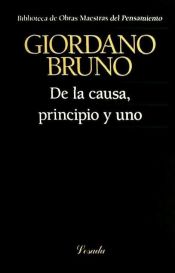 Portada de DE LA CAUSA PRINCIPIO Y UNO