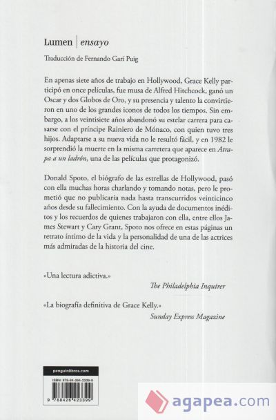 Grace Kelly. Una biograf&iacute;a