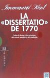 La "Dissertatio" de 1770