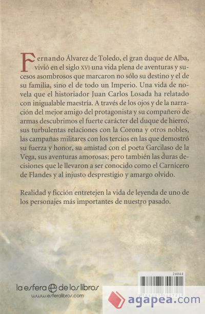 Sangre y honor : la novela de Fernando Álvarez de Toledo, el gran duque de Alba