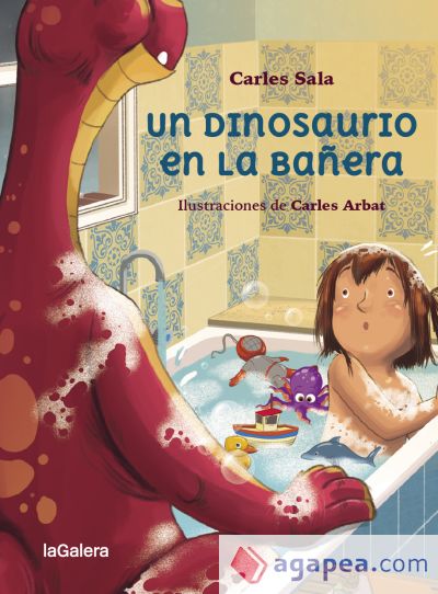 Un dinosaurio en la bañera