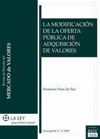 Portada de La modificación de la oferta pública de adquisición de valores (Ebook)