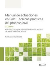 Portada de Manual de actuaciones en Sala. Técnicas prácticas del proceso civil