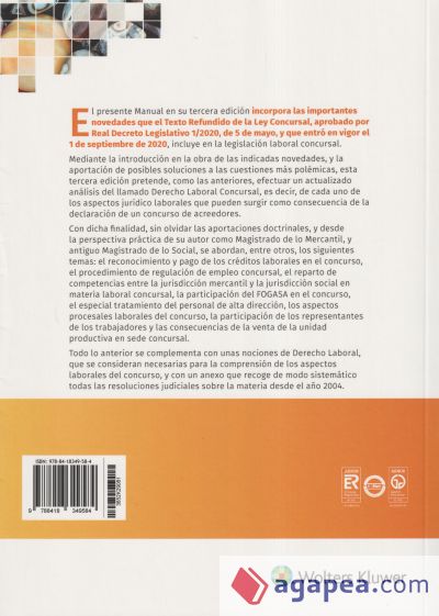 Manual práctico de Derecho laboral concursal (3.ª edición)