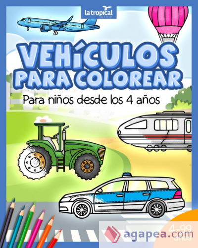 Vehículos para colorear para niños desde los 4 años