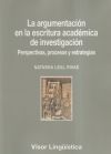 La argumentación en la escritura académica de investigación