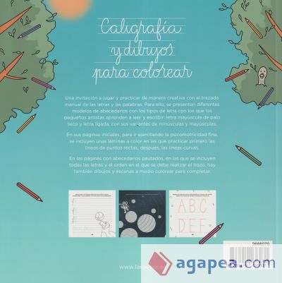 Caligrafía y dibujos para colorear