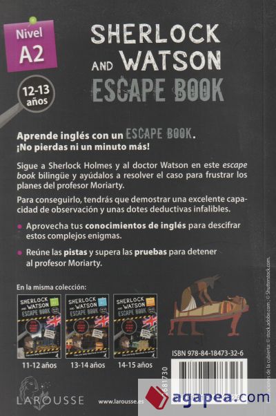 Sherlock & Watson. Escape book para repasar inglés. 12-13 años