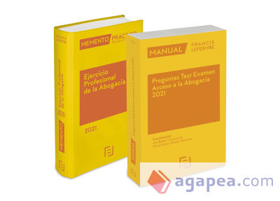 Pack Memento Ejercicio Profesional de la Abogacía 2021 + Manual Preguntas Test Examen Acceso a la Abogacía 2021