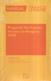 Portada de Manual Preguntas Test Examen Acceso a la Abogacía 2023