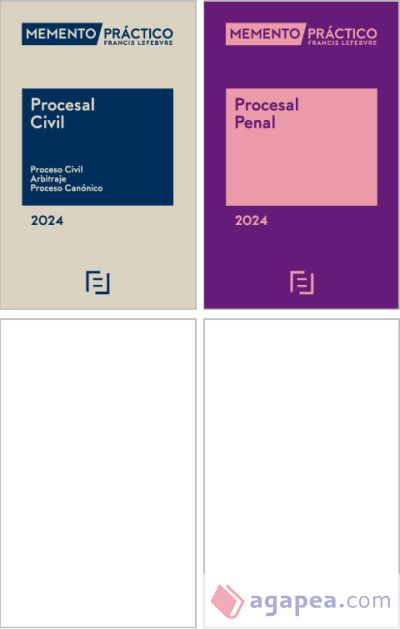 Pack memento práctico procesal civil + procesal penal 2024