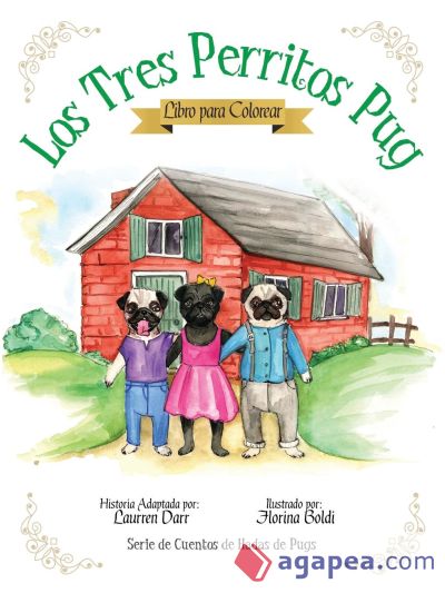 Los Tres Perritos Pug - Libro Para Colorear