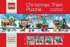 Lego Christmas Train Puzzle: Four Connecting 100-Piece Puzzles