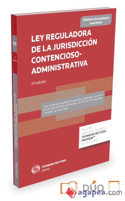Ley Reguladora de la Jurisdicción Contencioso-administrativa (Papel + e-book): Ley 29/1998, de 13 de julio