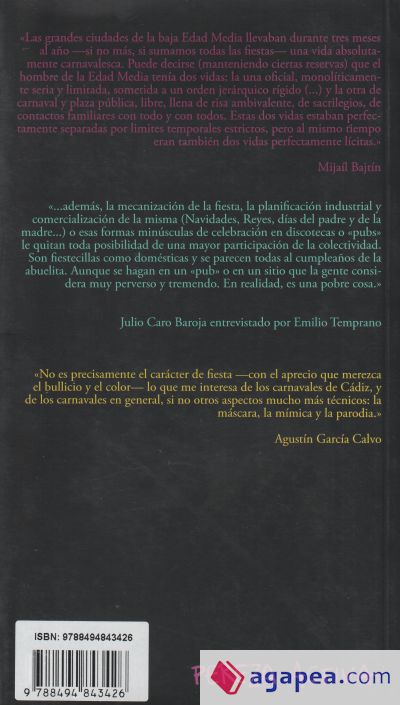 Vida de carnaval: de máscaras, parodias, literatura y carnavalización