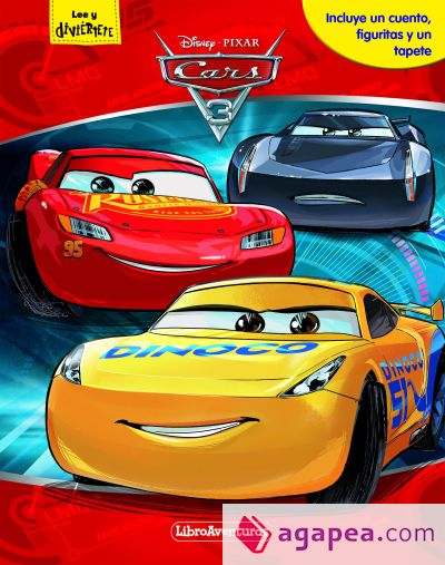 Cars 3. Libroaventuras: Libro-juego. Incluye un tablero y figuras para jugar