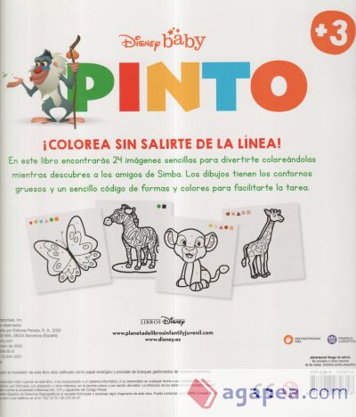 Disney Baby. Pinto. Simba y sus amigos