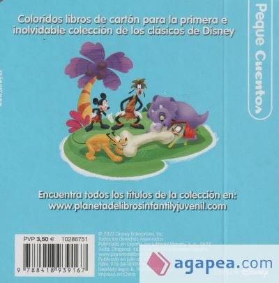 Mickey. Pluto y los dinos. Pequecuentos