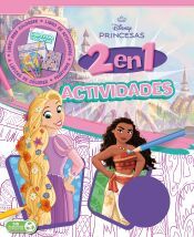 Portada de Princesas. Actividades 2 en 1: Libro para colorear, actividades, lápices y pegatinas
