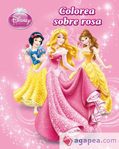 Princesas. Colorea sobre rosa