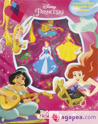 Princesas. Historias animadas: Incluye un libro y figuritas con ventosa