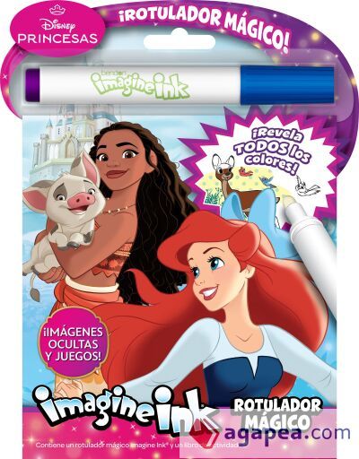 Princesas. Rotulador m&aacute;gico 3: Libro de colorear y actividades con rotulador m&aacute;gico