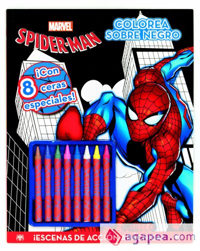 Spider-Man. Colorea sobre negro