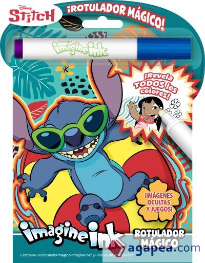 Stitch. Rotulador m&aacute;gico: Libro de colorear y actividades con rotulador m&aacute;gico