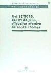 Llei 17/2015, del 21 de juliol, d'igualtat efectiva de dones i homes