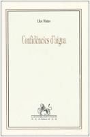 Portada de Confid&egrave;ncies d'aigua