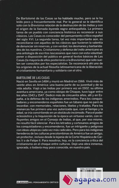 Antología Bartolomé de las Casas