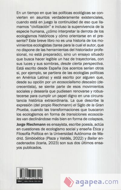 Ecologismo: pasado y presente
