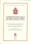 Los procesos de hidalguía en los tribunales de la Corona de Castilla, Siglos XV al XVII